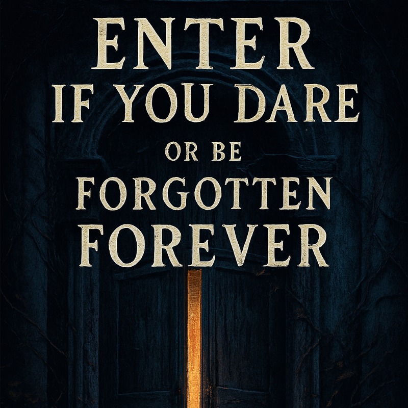 ENTER IF YOU DARE OR BE FORGOTTEN FOREVER